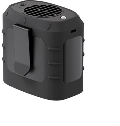 RANRAO Hängender Taillenventilator für Outdoor-Aktivitäten, 8000 mAh Akku, lange Akkulaufzeit (schwarz)