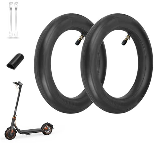 YHTSPORT Cámaras de Aire 10 Pulgadas, 10x2 Cámara Reforzada para Rueda de Patinete Eléctrico, Repuesto para Neumático con Válvula Recta, Cámaras de Aire para Xiaomi M365 1S Pro Pro2