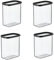 Mepal | 4-tlg Vorratsdosen Spar-Set | Modula 1500 ml | Vorratsdose Frischhaltedose | ideal für die Aufbewahrung von trockenen Lebensmitteln | Nordic Black