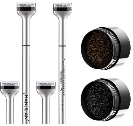 2 Sätze Lower Lash Stamp Eyeliner Stempel Wimpern Untere Stempel Mit Tinte Und Eyeliner Eye Liner Stamps Mit Tinte Schnelltrocknend, Wasserfest Und Einfach Zu Bedienen für Anfänger (Schwarz + Braun)