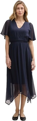 TOM TAILOR Damen 1046469 Kleid, 10668-Sky Captain Blue, 40