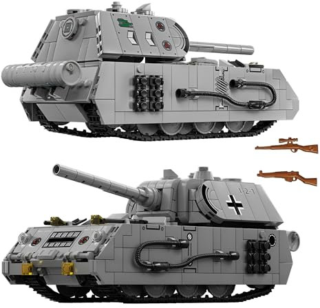 DrmBeyd Technik WWII Maus Panzer Bausteine, Militär Klemmbausteine Spielzeug, 802+ Teile WW2 Modellbausatz für Erwachsene, Kompatibel mit L***