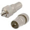 2-teiliger TV-Antennenanschluss-Adapter RF-Koaxialkabel-Metallantennenstecker