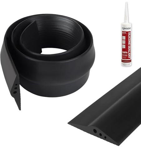 CPROSP Garagentor Wasserstop 1 M *78mm mit Kleber, Höhe 14 mm, Garagentor Dichtung, Abdichtung Boden, Schwellendichtung Wasserdicht, Garagentorschweller für Garagen, Lagern, Werkstätten