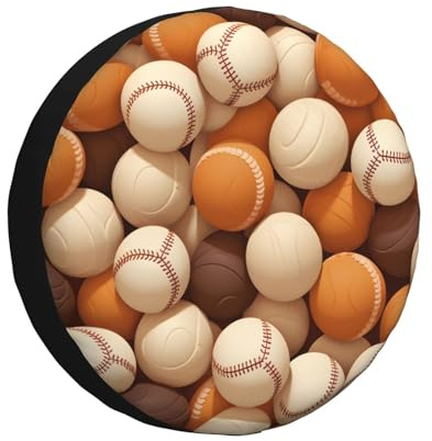 RV-Ersatzreifenabdeckung, wasserdicht, staubdicht, universeller Radschutz, 3D-Baseball, für Anhänger, SUV, Reisecamper