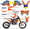 Kit di adesivi grafici per KTM 125 200 250 300 350 450 EXC EXCF XCF 2008-2011 SX SXF 2007-2011