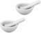 DONFAMDS 2juegos Mortero De Porcelana Con Pilón Para Picar y Especias Para Uso Laboratorio y Cocina Diseño Práctico