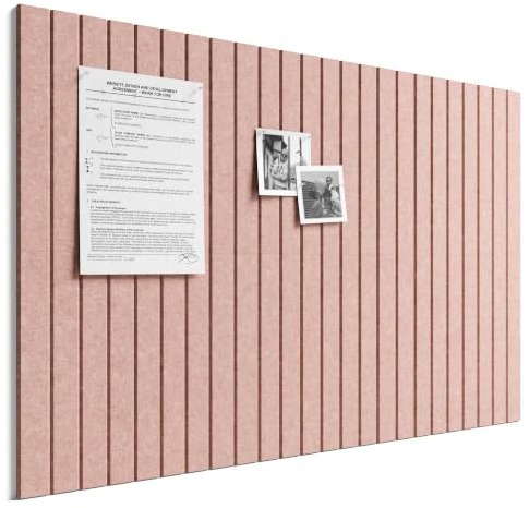 Bumusty Große Filz Pinnwand 90 x 60 cm, 6er-Pack, Rosa | Pinnwand Modern Korktafel-Alternative mit Klebepads, Visionboard, Fotowand & Memoboard für Büro, Kinderzimmer & Schule