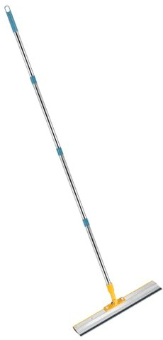 MXBAOHENG 56 CM Stehrakel für Ausgleichsmasse mit 2 3&5 MM Edelstahl Zahnklinge, 1,6 M Teleskopstange, Selbstnivellierender Zement Schaber aus Edelstahl zum Glätten von 2-4 mm dicken Bodenbeschichtung