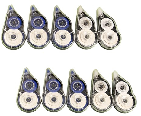 KEXIAO 10Pcs Correction Tape Roller 8mx5mm Quick Dry White Out Correction Tape Total 80m for Writing School and Office Supplies