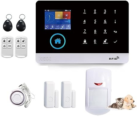 Alarmsystem Mit Haustierimmun-Bewegungssensor, IP-Kamera, WLAN, Kabellose Smart-Home-Sicherheit, APP-Steuerung(Pet Immune-M.)