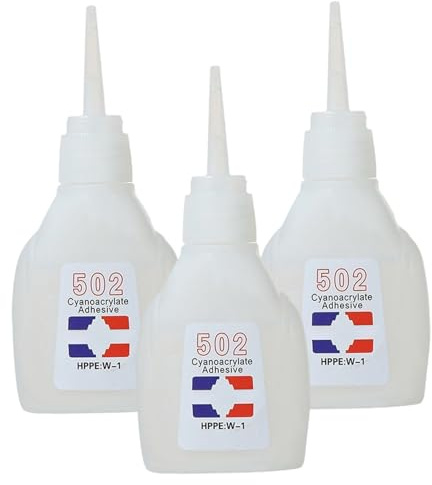 Glue de madera, 3pcs 502 Glue, 30 g de adhesivo instantáneo impermeable secado 502 Super para metal, vidrio, plástico, reparación de cuero, más fuerte para metal a plástico