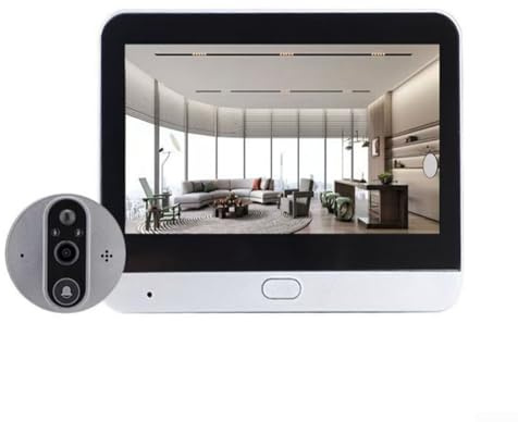 Allthingstore Spioncino digitale WiFi con schermo HD da 4,3, campanello spioncino 1080p, rilevamento movimento PIR, audio bidirezionale, visione notturna
