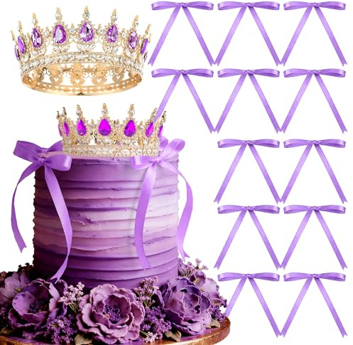 Lila Kronen Kuchendekor Golden Kugeln Krone Geburtstag Goldenem Geburtstag | Lila Kronen Kuchendekor Mit Goldenen Kugeln Krone, Geburtstag Goldenem Schmetterlingsschild Für Geburtstag Babyparty