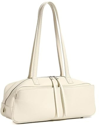 MOSAMHUA Vintage Leder Bowling Tasche Damen, Weiche Kissen Umhängetasche, Große lässige Handtasche für Beruf und Alltag