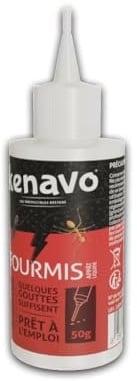 Gel Anti-Fourmis 50g KENAVO | Appât Insecticide Liquide prêt à l’Emploi | Élimine Les Fourmis et Les Colonies | Action par Contamination | Quelques Gouttes suffisent | Usage intérieur et extérieur