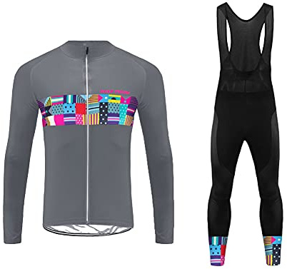 UGLY FROG Radtrikot Herren Langarm, Atmungsaktiv Radsport Bekleidung Winter, Warmes Thermovlies Fahrrad Anzug und Radhose mit 20D Lange Hosen für MTB
