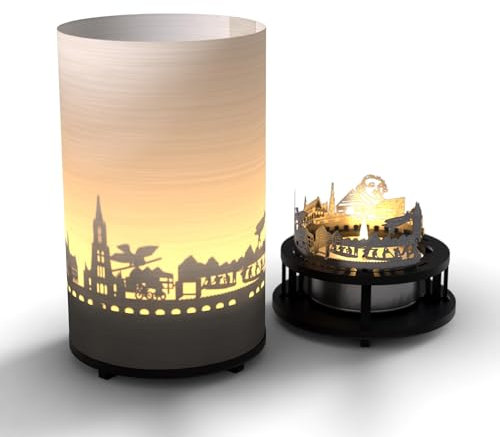 ULM Premium Geschenkbox - Faszinierendes Schattenspiel der Ulmer Skyline - Souvenir und Geschenk für ULM-Fans