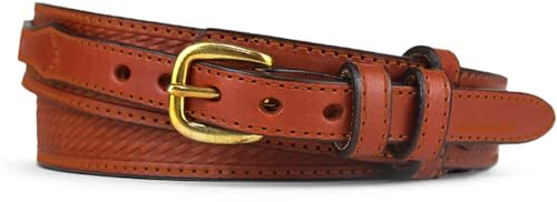 Yoder Leather Company Herren English Trense Basketweave Ranger Belt