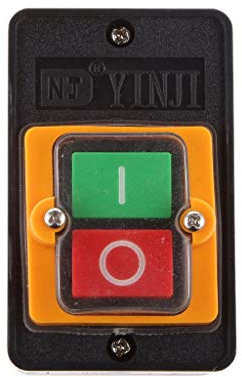 Cutting Machine Bench Drill Switch Waterproof Push Button Switch Power On/Off fit for KAO-5 / BSP210F-1B 10A 380V