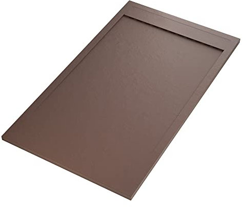 OLIMPO DOCCE - Piatto doccia in marmoresina Marrone effetto pietra cemento PRESTIGE - 80x170