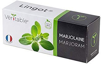 Véritable Lingot® Mejorana Bio - Compatible con Huerto di Interior Exky® - Recarga Lista para Usar - Sustrato con Semillas integradas
