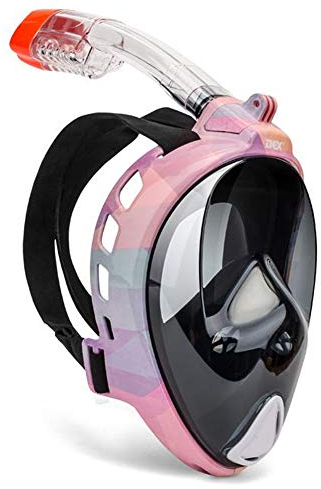 FACAI Masque Plongee Integrale Masque Plongée Lunette De Vue Masque De Plongee Integral Masque Decathlon Plongée Masque Plongée Verre Correcteur,Pink-S/M