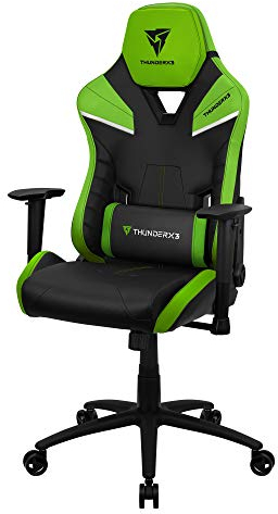 ThunderX3 TC5BG, Sedia da Gaming Ergonomica, Cuscini Rimovibili, Air Tech, Verde