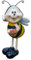 SHACAMO Dekofigur Lustige Bienen in verschiedenen Designs ca.20 cm (Mit Blumenkorb)