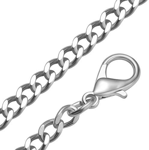 mtb more energy® Wechsel-Kette für Umhänge-Handyhüllen - Metall (Silber, klassisch) - mit Karabinerverschlüssen - Ersatz für Handykette Band Seil Kordel