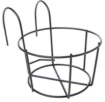 GUMEI Balcone Rotondo Vaso di Fiori Cesto ringhiera in Ferro Recinzione Appeso Porta Piante in Vaso