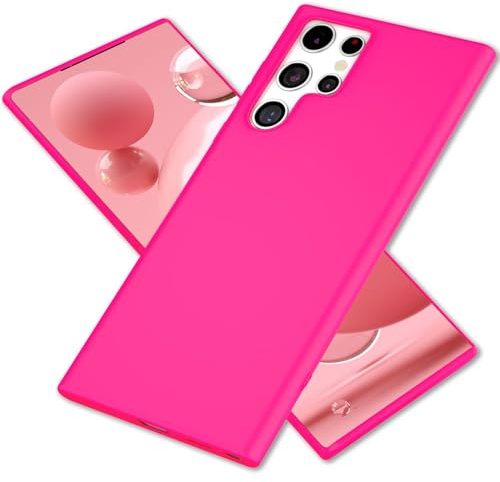 NALIA Neon Silikonhülle für Samsung Galaxy S22 Ultra - Hülle, Pink | Stoßdämpfer in den Ecken, Erhöhter Kamerarand, Kaschiert Fingerabdrücke, Präziser Tastendruck, Griffsicherer Halt