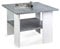 MeblePitus.pl Moderner Couchtisch, in der universellen Farbe Beton/Weiß, innovatives Design, zusätzliche untere Ablage, für jeden Raum, solide, Starke und stabile Konstruktion