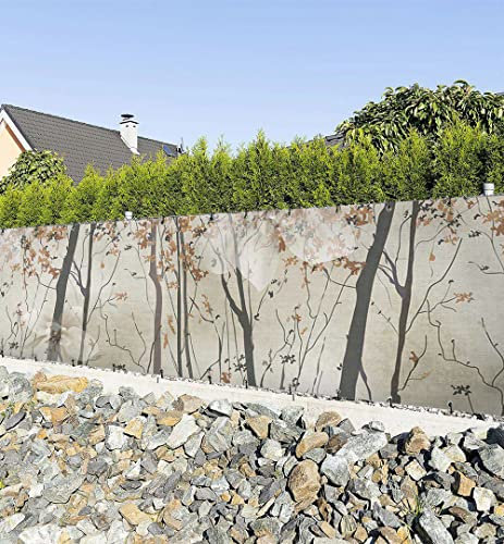 MyMaxxi Zaunbanner Sichtschutz - Wald im Herbst - Abdeckung für Terrasse Zaun - Windschutz Sonnenschutz Blickdicht - Zaunverkleidung wetterfest -