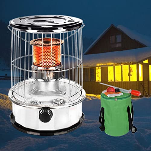 Portable Kerosene Stove with Oil Level Gauge Indoor/Outdoor Heating Stove Low Fuel Consumption Quiet High Efficiency Heating (Color : White color)