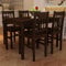 ZEYUAN Esstisch Holztisch mit 4 Holzstühlen Esszimmerset, Essgruppe, Esszimmermöbel, Esstisch Mit Stühlen, Dining Table Set, Esszimmer Set,Tischgruppe, Esszimmergruppe, braun