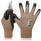 DEX FIT Level 5 Cut Schnittfeste Handschuhe Cru553 Prime, 3D Komfort Stretch Fit, Power Grip, Strapazierfähiger Schaumnitril, Smart Touch, Maschinenwaschbar, Dünn & Leicht, Braun 9 (L) 1 Paar