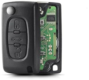 Mando Llave Compatible con CITROËN C2 C3 C4 C5 Peugeot 107 207 307 407 308 409 607 FIAT Scudo Ulysse Circuito Electrónico 433 MHz Chip Transponder Sustitución Duplicado Llave (CE0536)