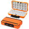 kyaoayo Wasserdichte Fischerei Box,Kunststoff Tackle Box Aufbewahrungsbox,Wasserdichte Fischerei KöDerbox AngelzubehöR,für Fischerei (Orange groß)