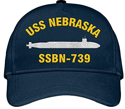 456 Baseball Cap Nebraska Ssbn 739 Schiffsmuster Navy Pferdeschwanz Kappe Für Erwachsene Waschbar Kappe Cool Sommer Sport Mütze Reisen