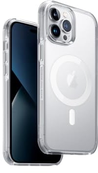 UNIQ Hybrid iPhone 14 Pro Max Magclick Charging Combat (AF) Dove Satin Clear