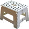 Armo® Tabouret Pliant avec poignée de Transport Compact Pliable Tabouret de Bricolage Repose-Pieds Échelle Poids Maximum 150 kg (Blanc)
