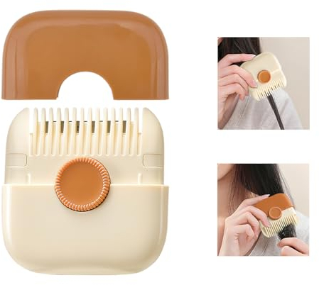 2-in-1-Haarschneider,Spliss Entferner Gerät & Haarstyling Geräte, Mini Tragbare Haarbruch Werkzeug, Spliss Haarschneider, Haar Entferner Gerät, Haare Schneiden Hilfsmittel (Orange)