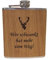 Edelstahl Flachmann 170ml in Holzoptik – Ideal für Unterwegs, Robust & Langlebig, Trinkflasche, Geschenkidee (Wer schwankt hat mehr vom Weg)