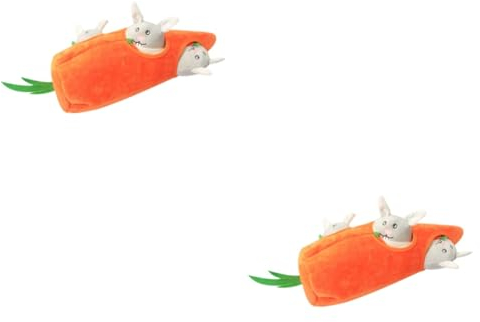 FRCOLOR 2pcs Dog Squeaky Plush Toy Dog Boredom Toy Pet Chew Supplies for Home Outdoor Play