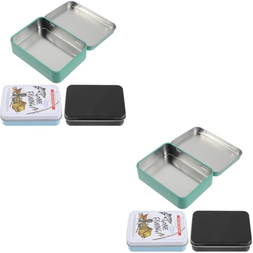 ibasenice 6 Pièces boîte de Poker conteneurs pour Jouets bidon de Stockage thé étagères de Rangement bacs de Rangement casier de Rangement étui de Rangement pour Cartes de Poker carré Agrafe