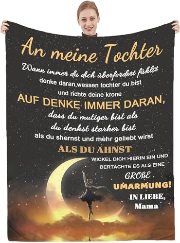 Hsientpe Tochter Geschenke von Mama, an Meine Tochter Decke - Geschenke für Tochter, Mutter Tochter Geschenk, Tochter Geschenk zum Weihnachten Geburtstag, 18 Geburtstag Mädchen