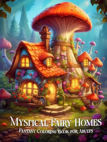 Mystical Fairy Homes Fantasy Coloring Book for Adults: Whimsical Fairytale Architecture Coloring for Relaxation and Stress Relief