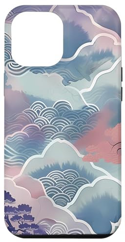 iPhone 14 Pro Max Elegant Japanese Pastel Patterns Case