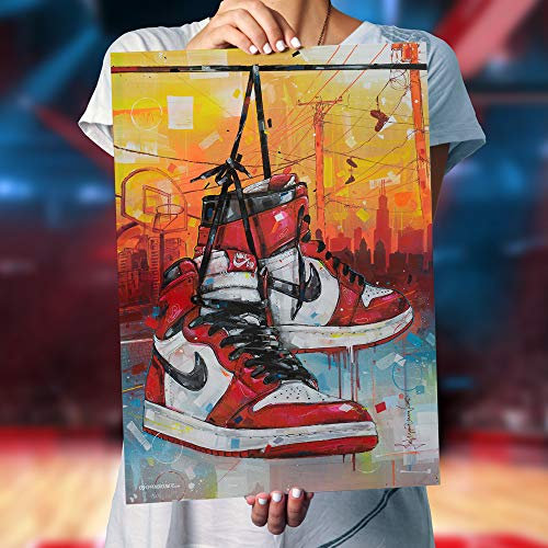 JosHoppenbrouwers Sneaker Jordan 1 Chicago Kunstdruck, ungerahmt (50 x 70 cm)